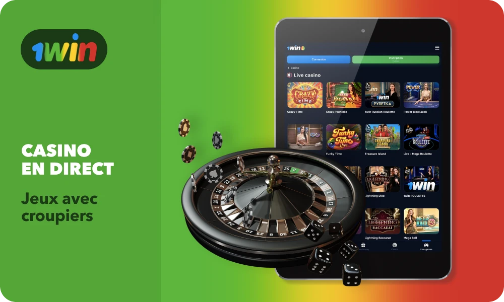 La section Jeux en direct du site officiel de 1win Mali offre plusieurs options pour des jeux en argent réel avec des croupiers en direct
