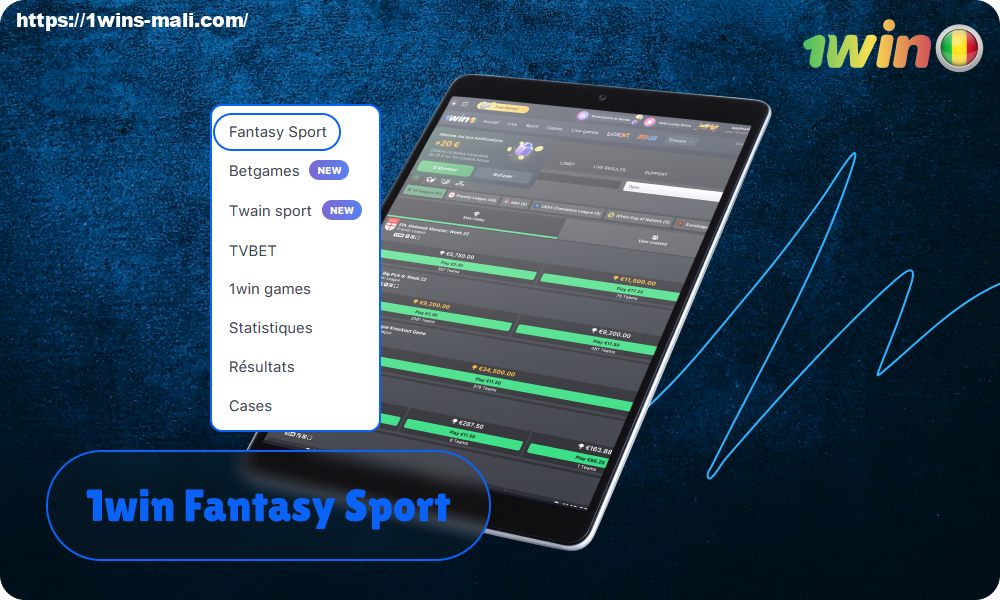 Fantasy Sport est un type de pari spécial sur le site officiel de 1win, où l'utilisateur peut créer ce qu'il pense être l'équipe parfaite pour atteindre le succès
