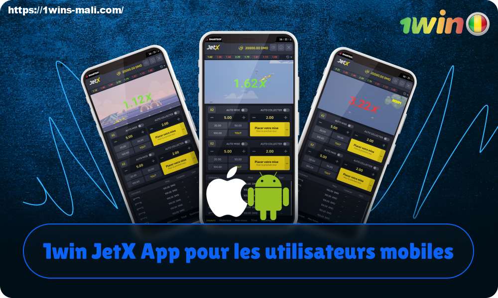 1win JetX Mali est entièrement compatible avec les appareils mobiles Android et iOS