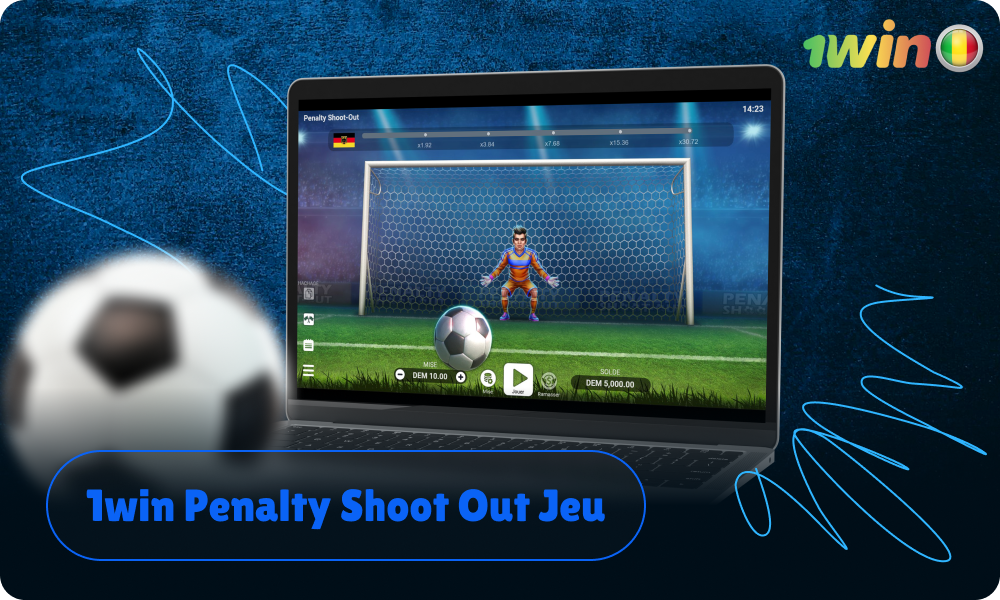 Penalty Shoot Out 1win, un jeu de football apprécié des joueurs maliens avec des gains élevés